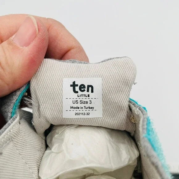 NWOT Ten Little Everyday Original Baby First Walker Shoes Gray Jersey Unisex 3 - Picture 4 of 4